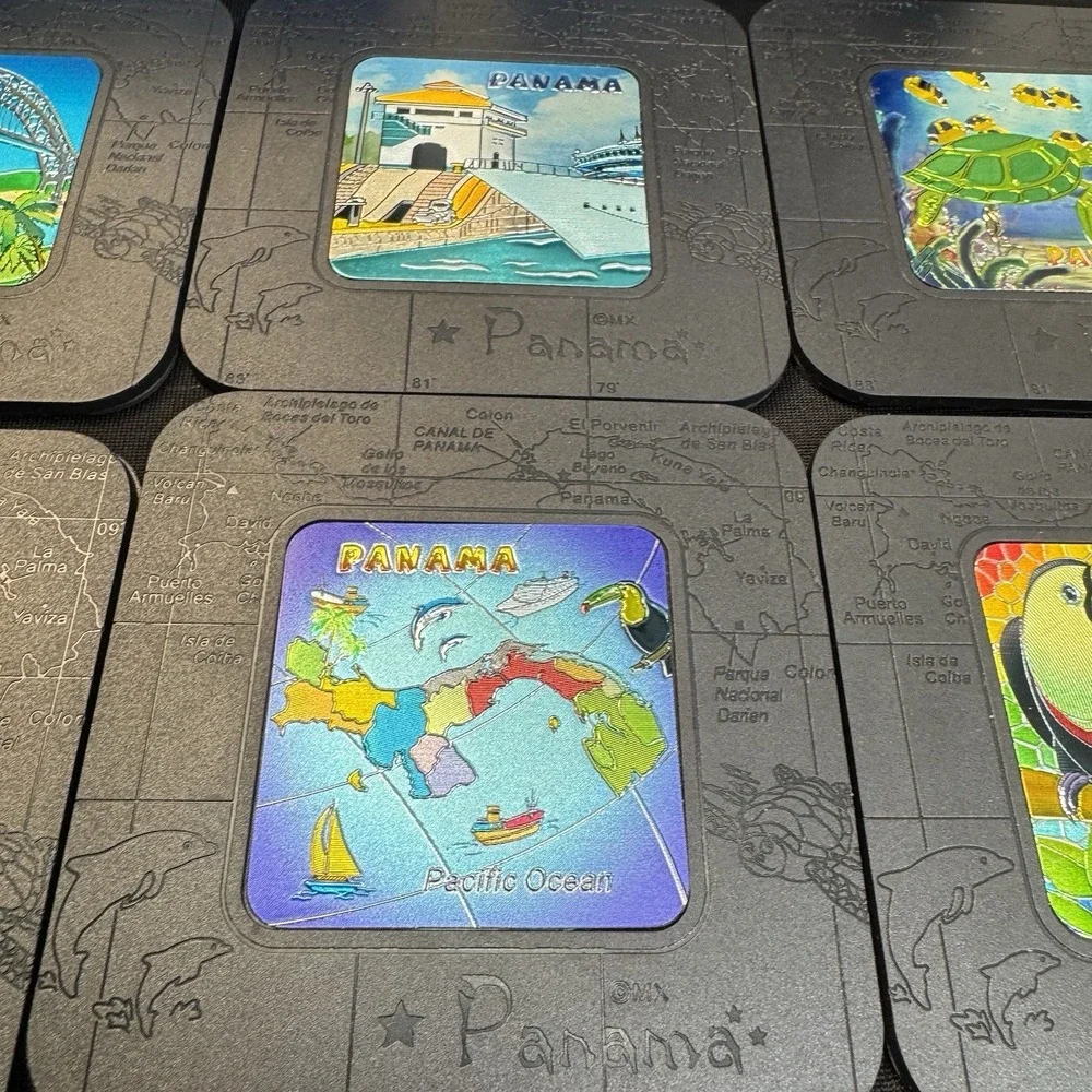 Panama Souvenir Square Coasters 4